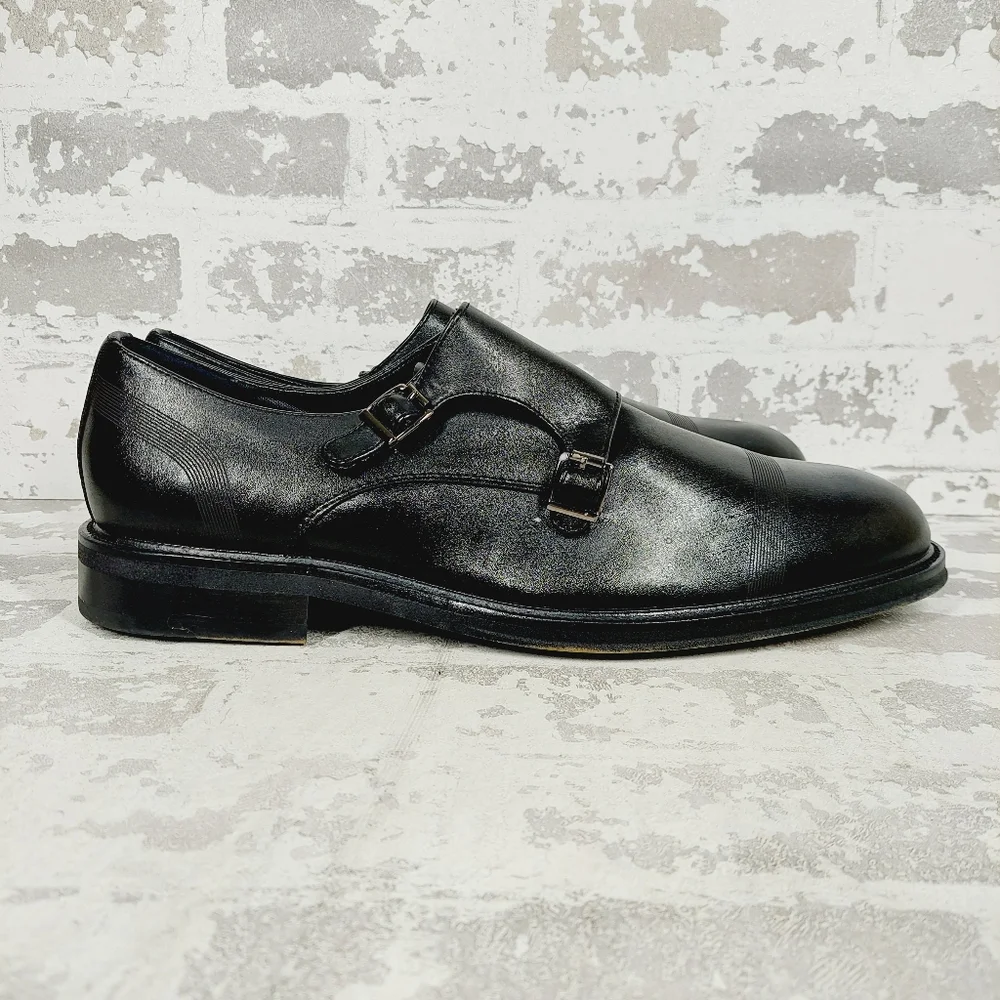 NEW Kenneth Cole Reaction Men's Black Monk-Strap Loafer Dress Shoes i253 - Picture 5 of 12
